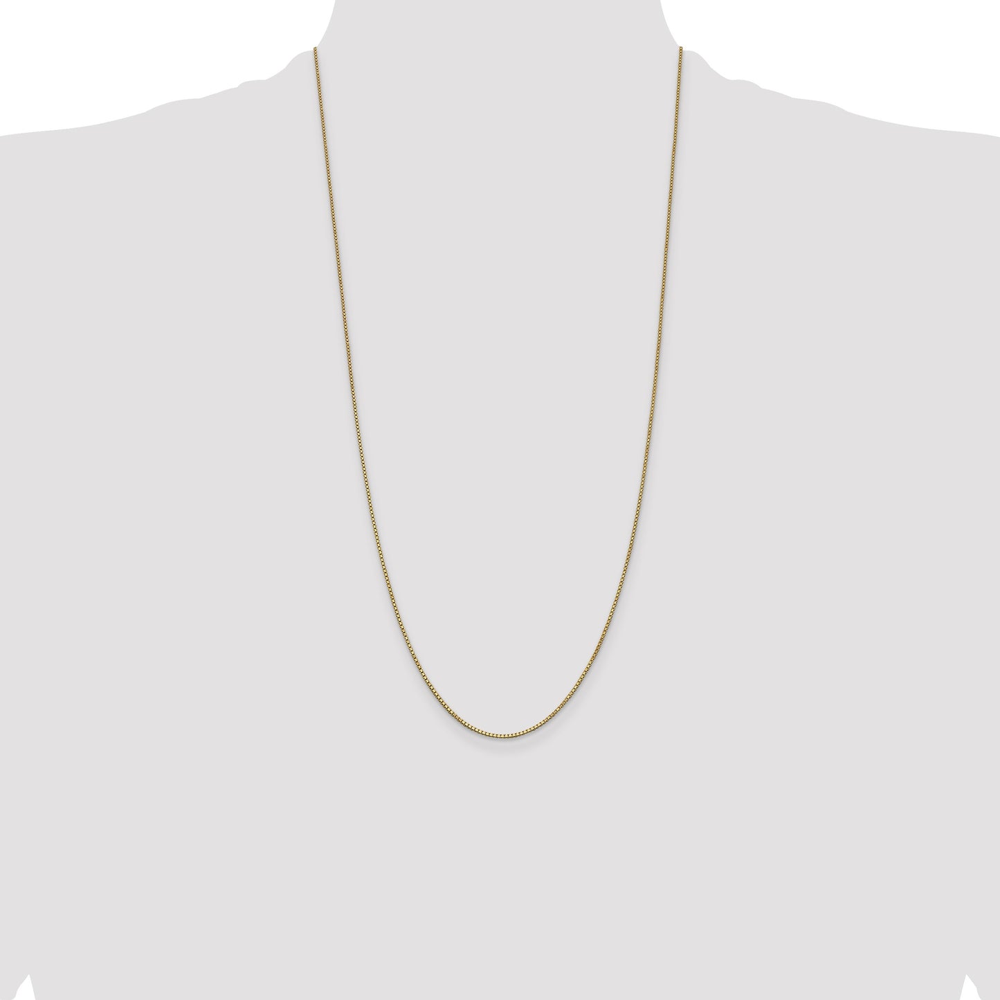 14K 28 inch 1mm Box with Lobster Clasp Chain