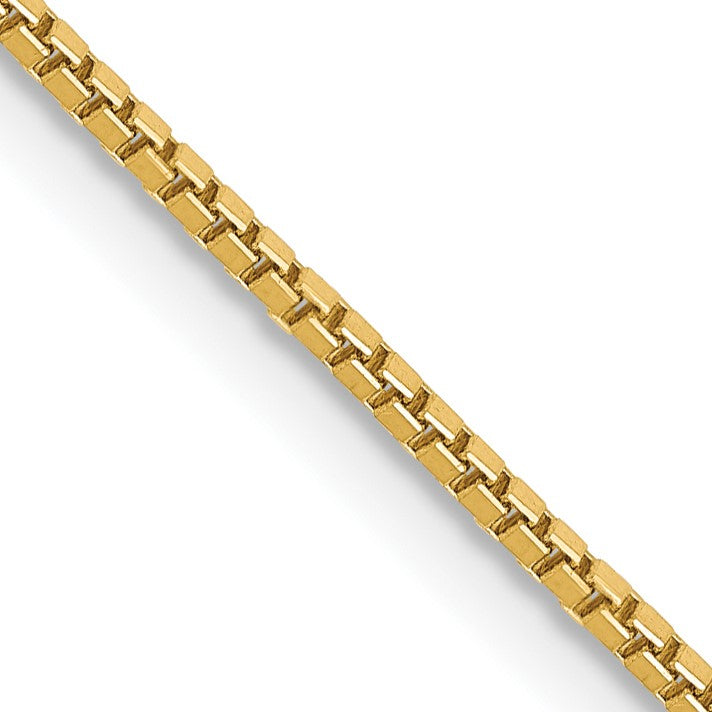 14K 20 inch 1mm Box with Lobster Clasp Chain