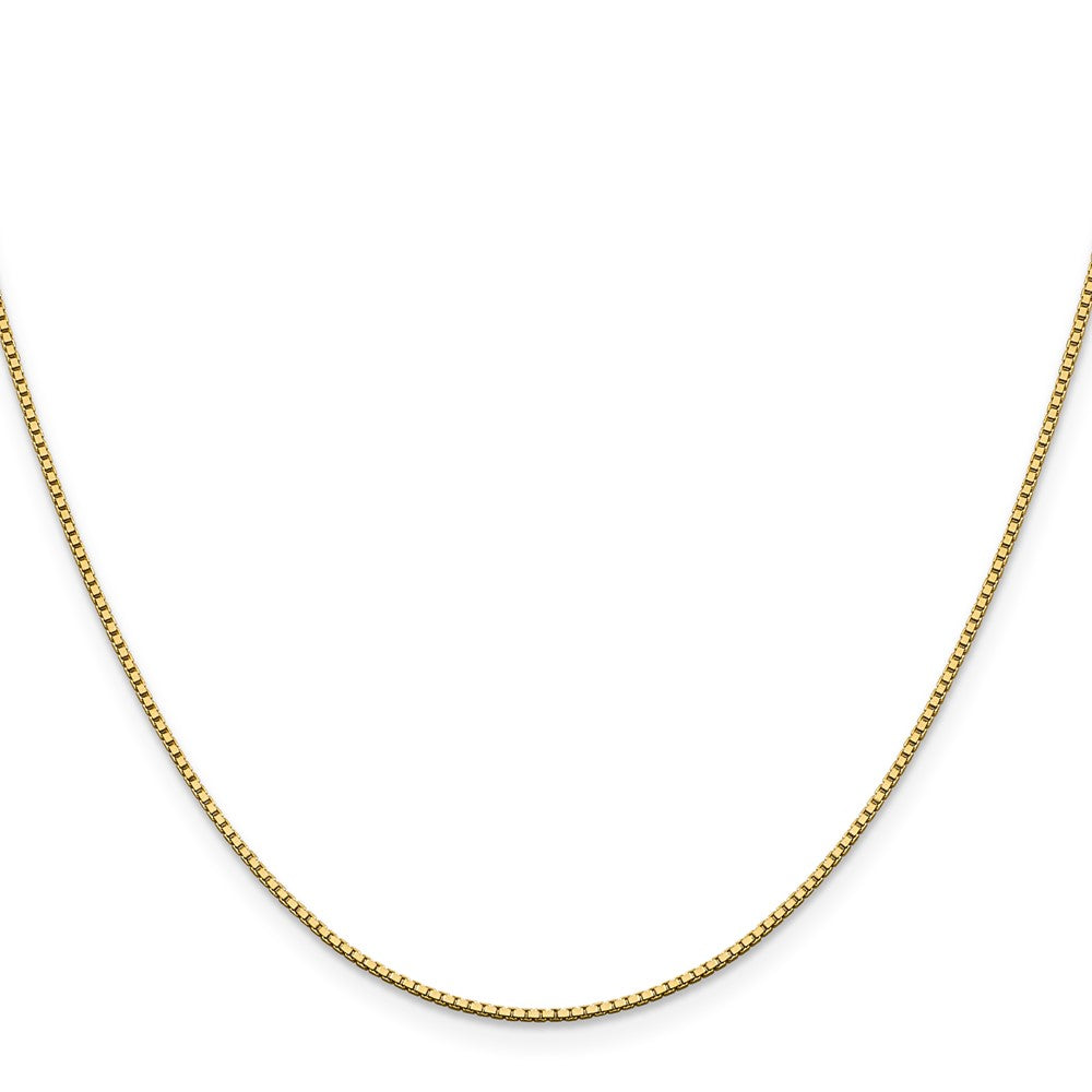 14K 18 inch 1.05mm Box with Lobster Clasp Chain