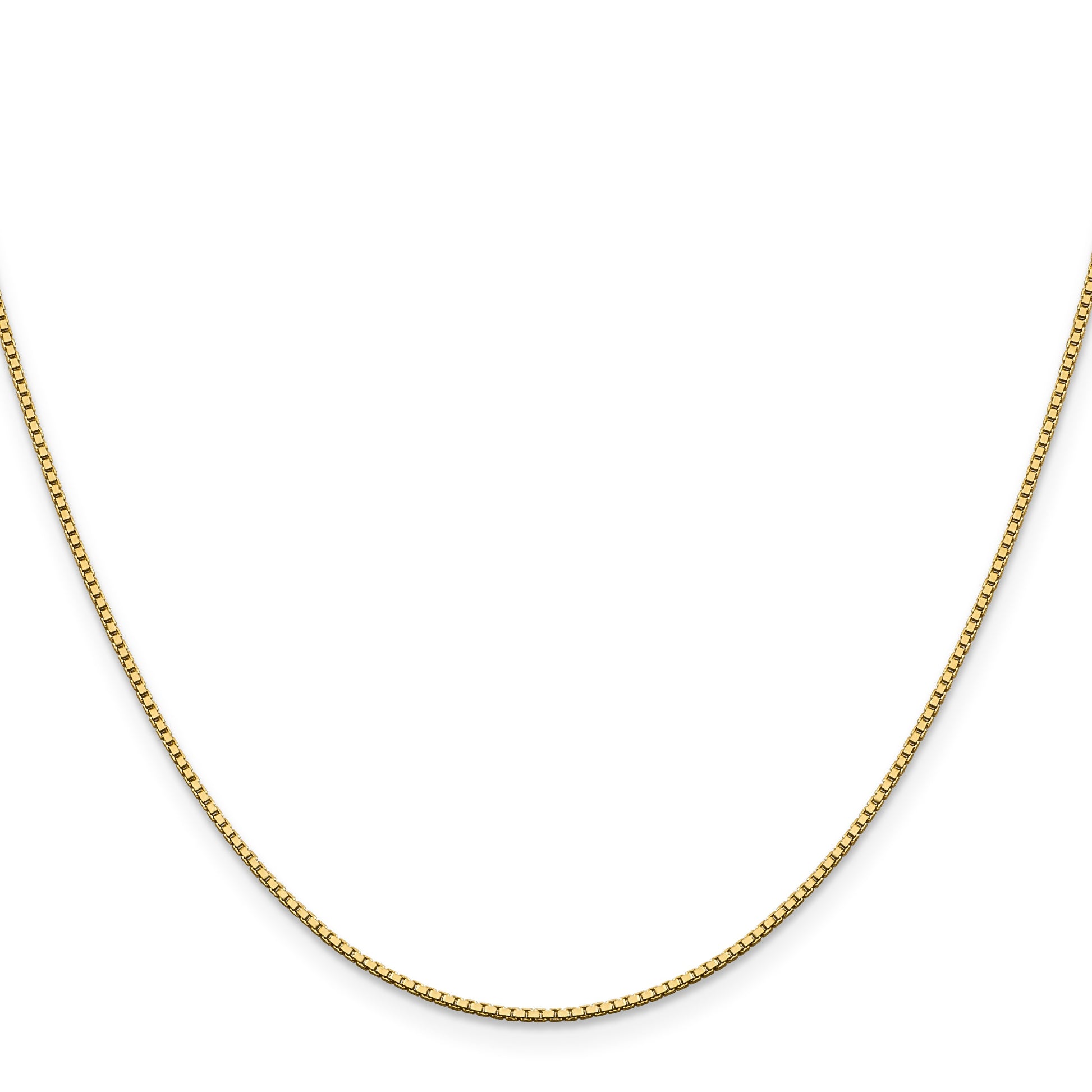 14K 22 inch 1.05mm Box with Lobster Clasp Chain