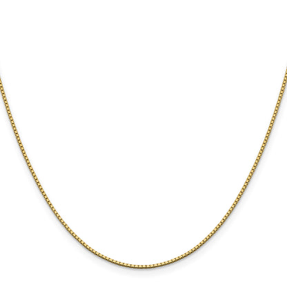 14K 22 inch 1.05mm Box with Lobster Clasp Chain