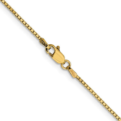 14K 18 inch 1.05mm Box with Lobster Clasp Chain