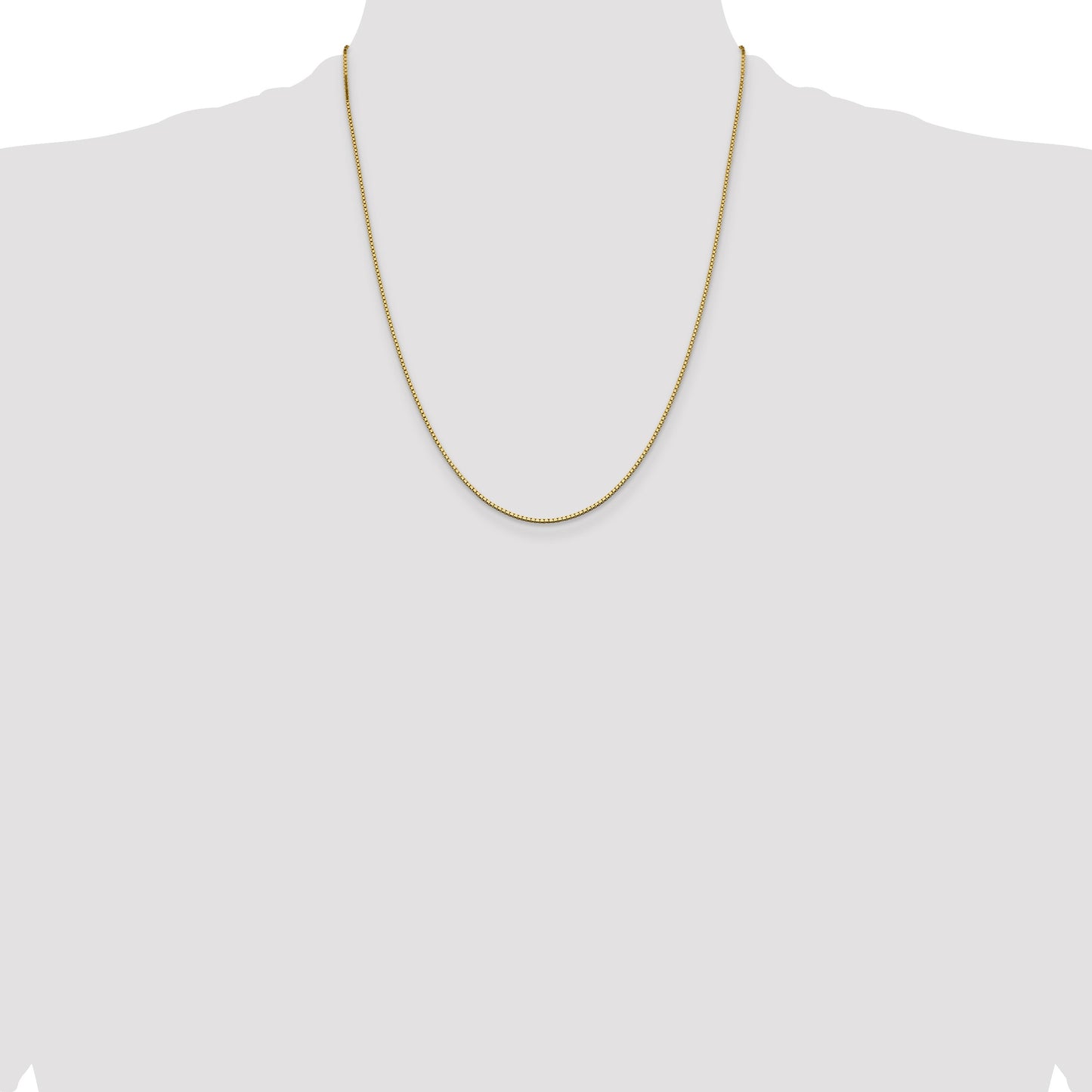 14K 22 inch 1.05mm Box with Lobster Clasp Chain