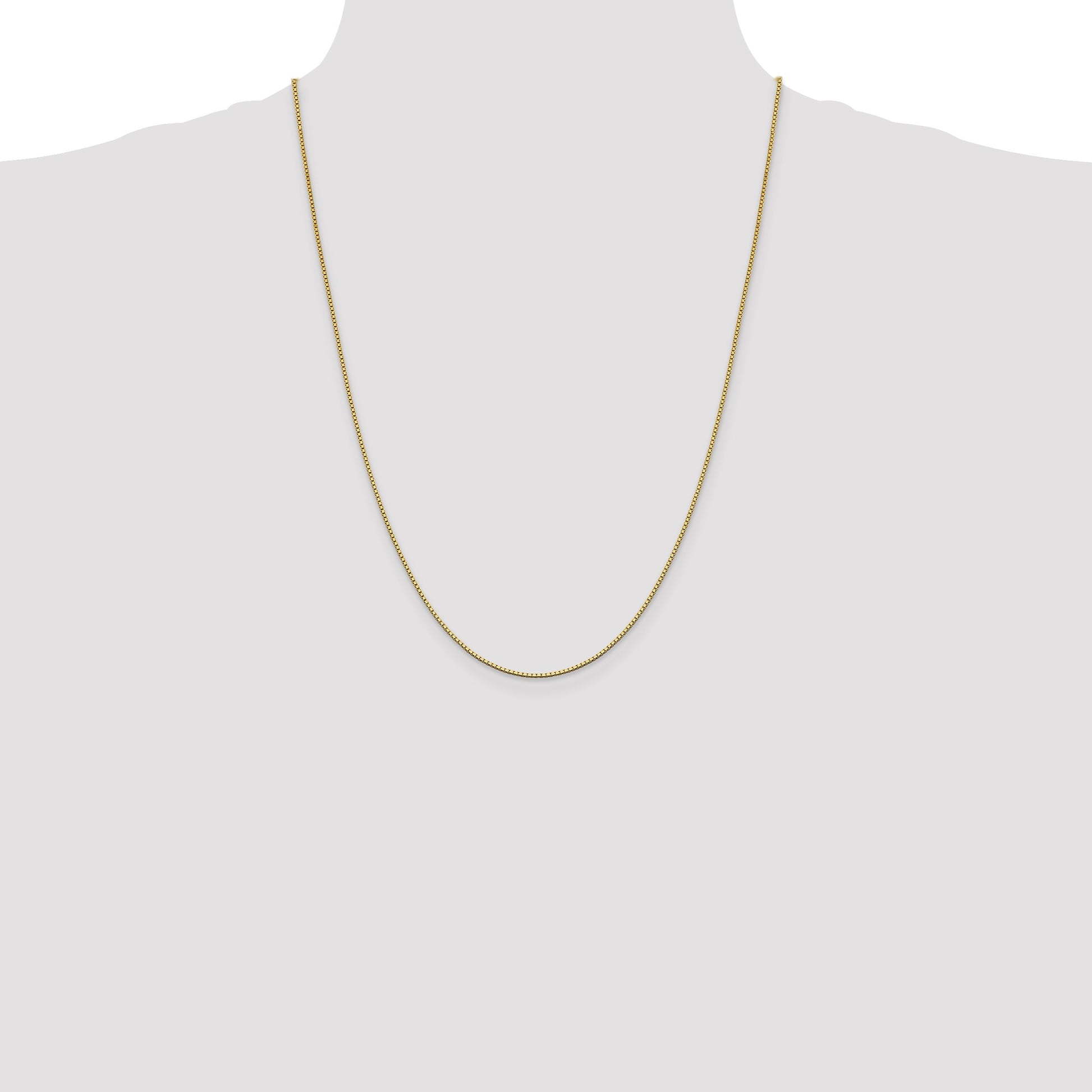 14K 24 inch 1.05mm Box with Lobster Clasp Chain