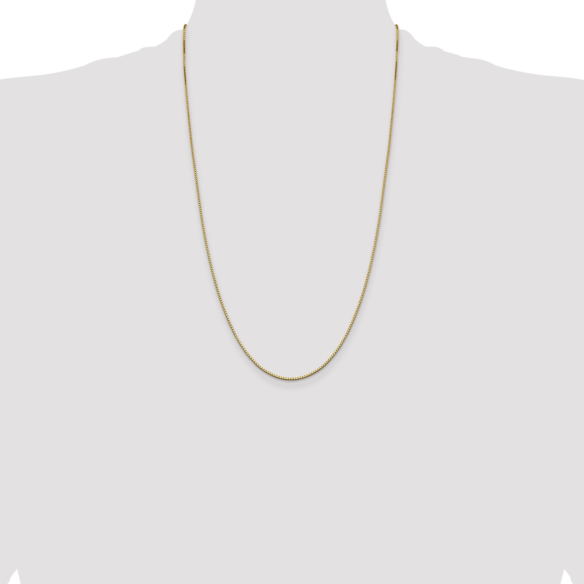 14K 26 inch 1.05mm Box with Lobster Clasp Chain