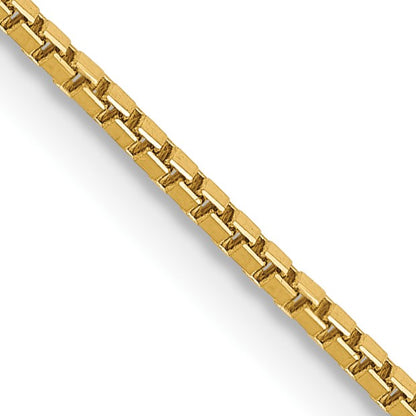14K 18 inch 1.05mm Box with Lobster Clasp Chain