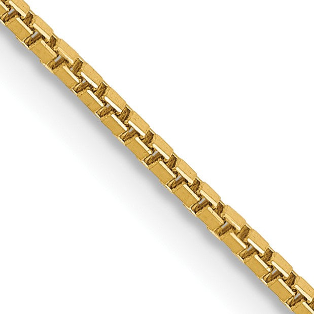 14K 20 inch 1.05mm Box with Lobster Clasp Chain