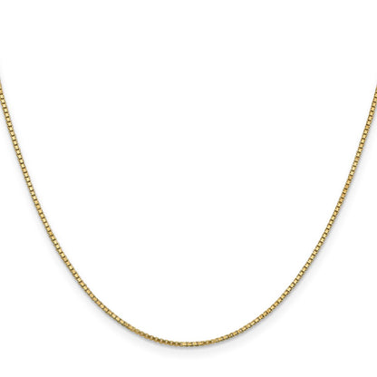 14K 16 inch 1.1mm Box with Lobster Clasp Chain