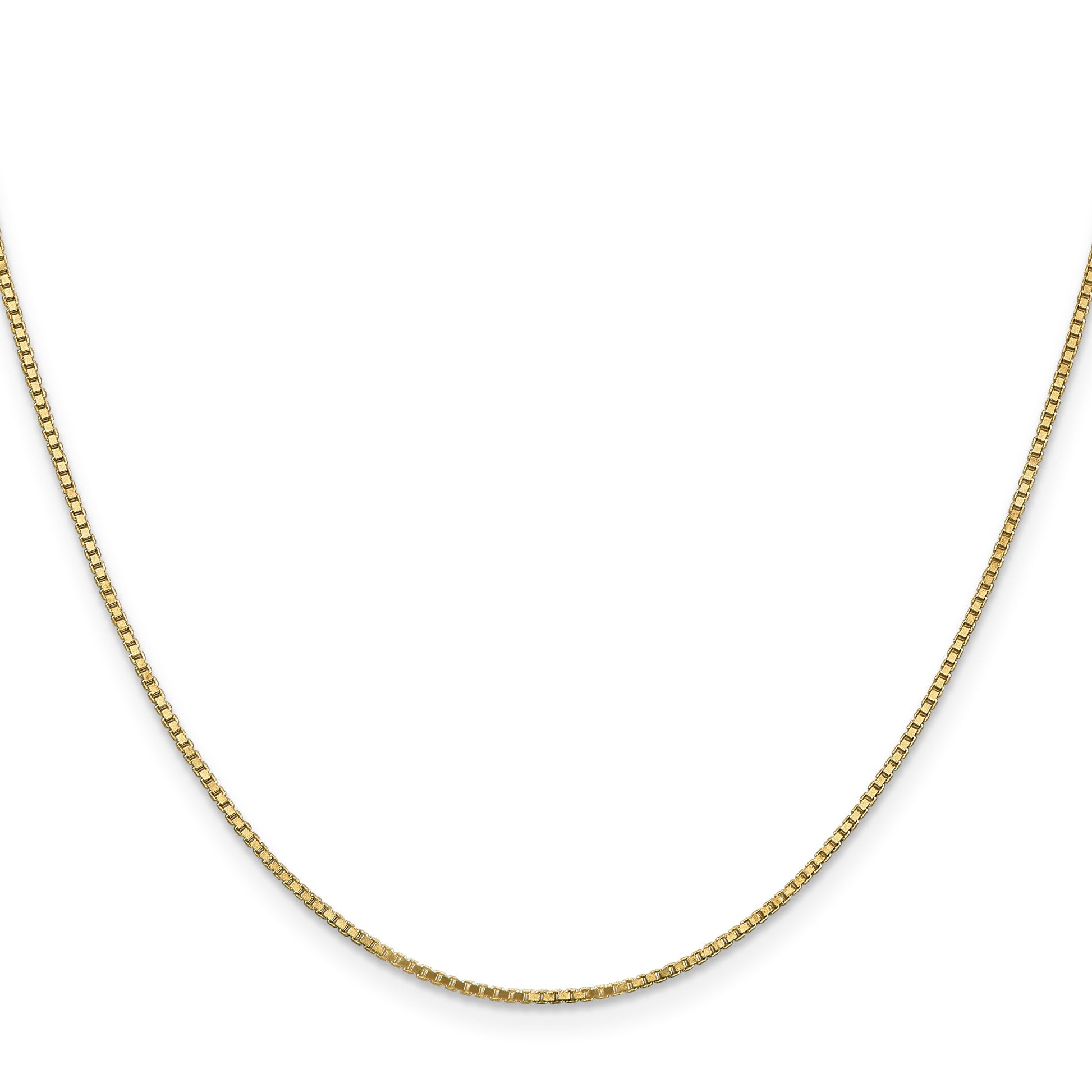 14K 24 inch 1.1mm Box with Lobster Clasp Chain