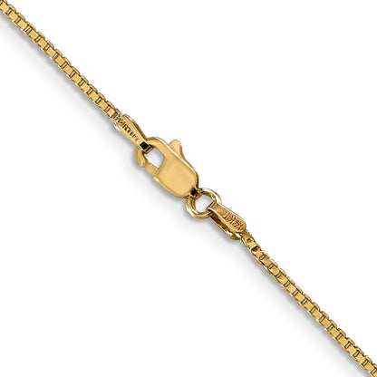 14K 22 inch 1.1mm Box with Lobster Clasp Chain