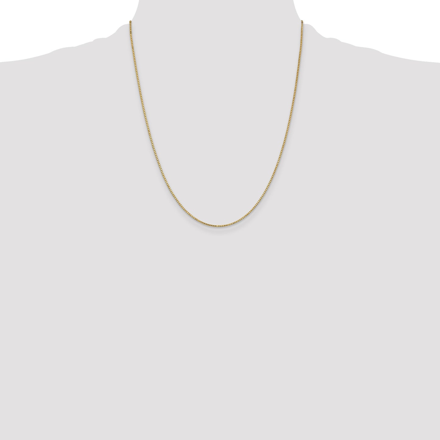 14K 22 inch 1.1mm Box with Lobster Clasp Chain