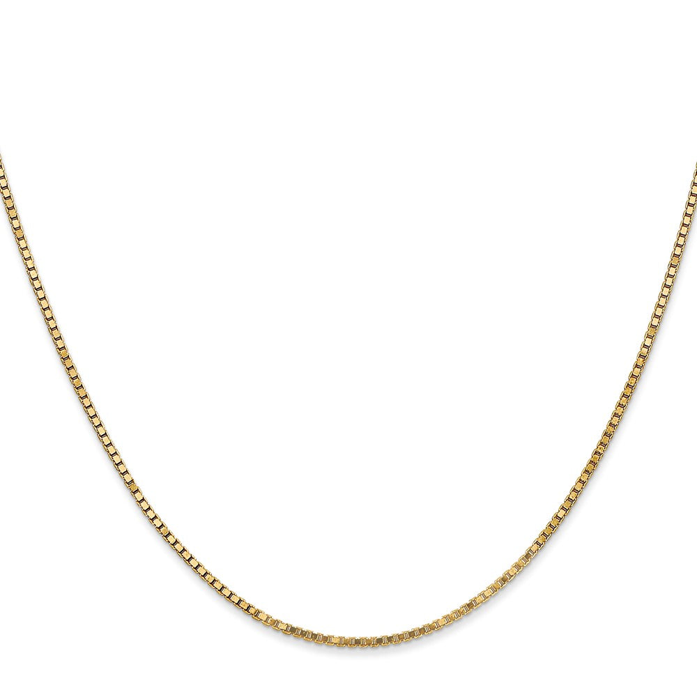 14K 18 inch 1.4mm Box with Lobster Clasp Chain