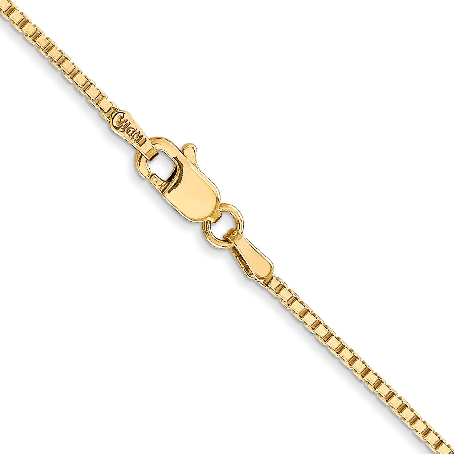 14K 30 inch 1.4mm Box with Lobster Clasp Chain