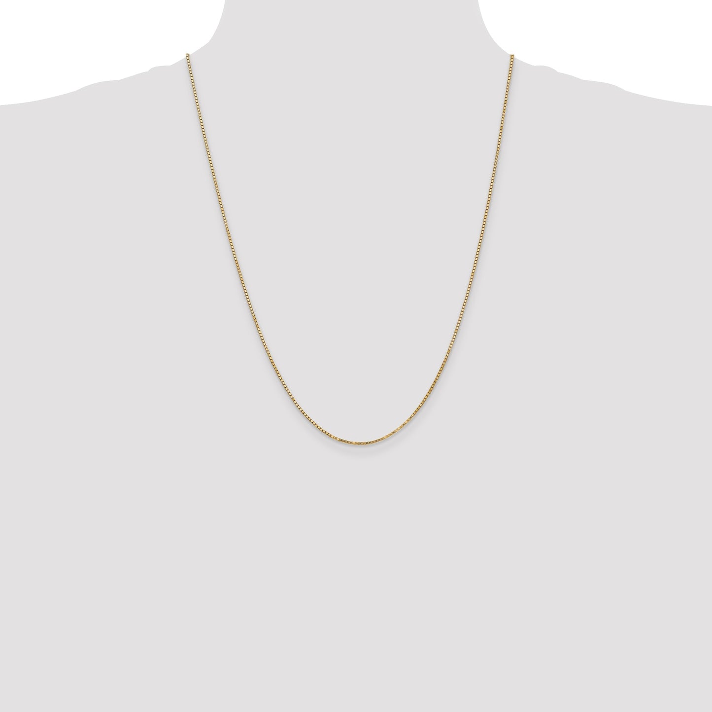 14K 24 inch 1.4mm Box with Lobster Clasp Chain