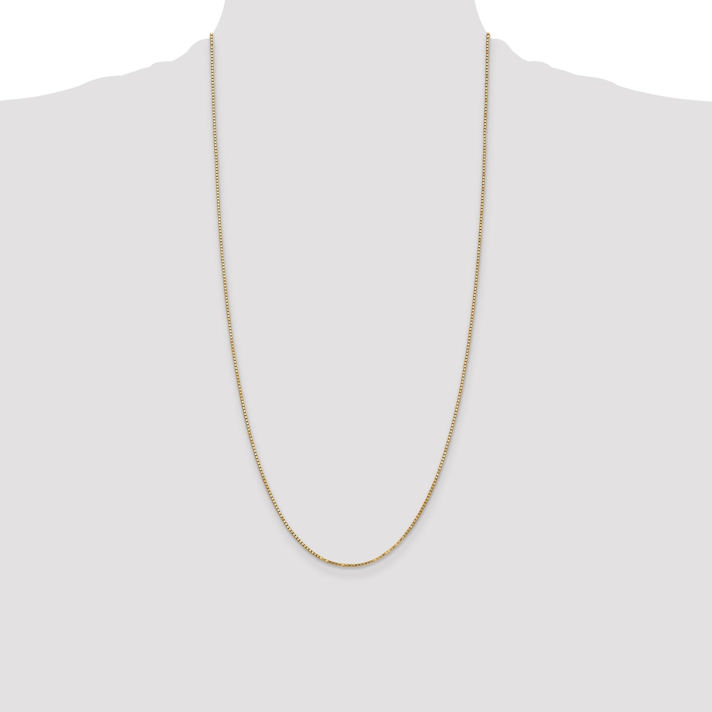 14K 28 inch 1.4mm Box with Lobster Clasp Chain