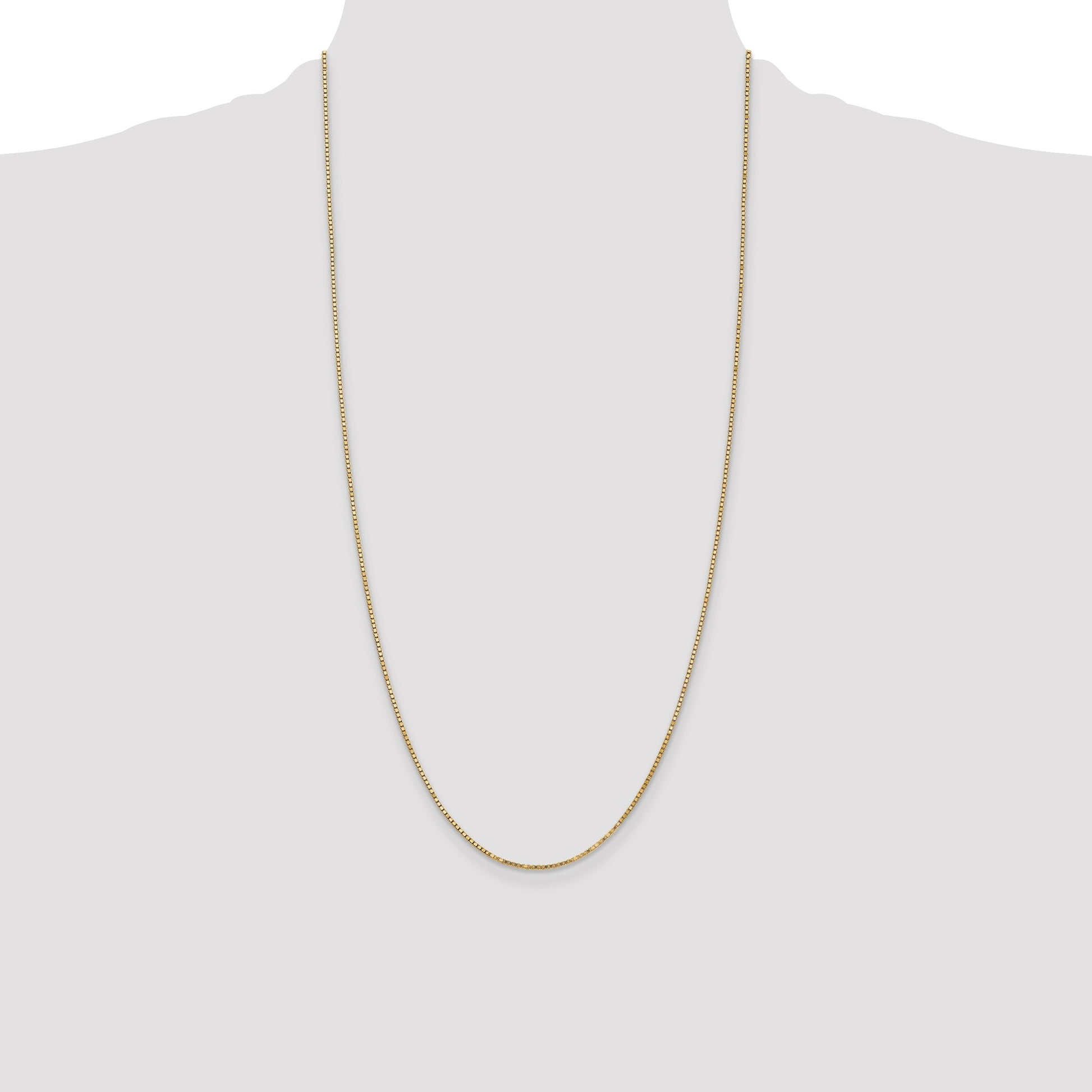 14K 28 inch 1.4mm Box with Lobster Clasp Chain