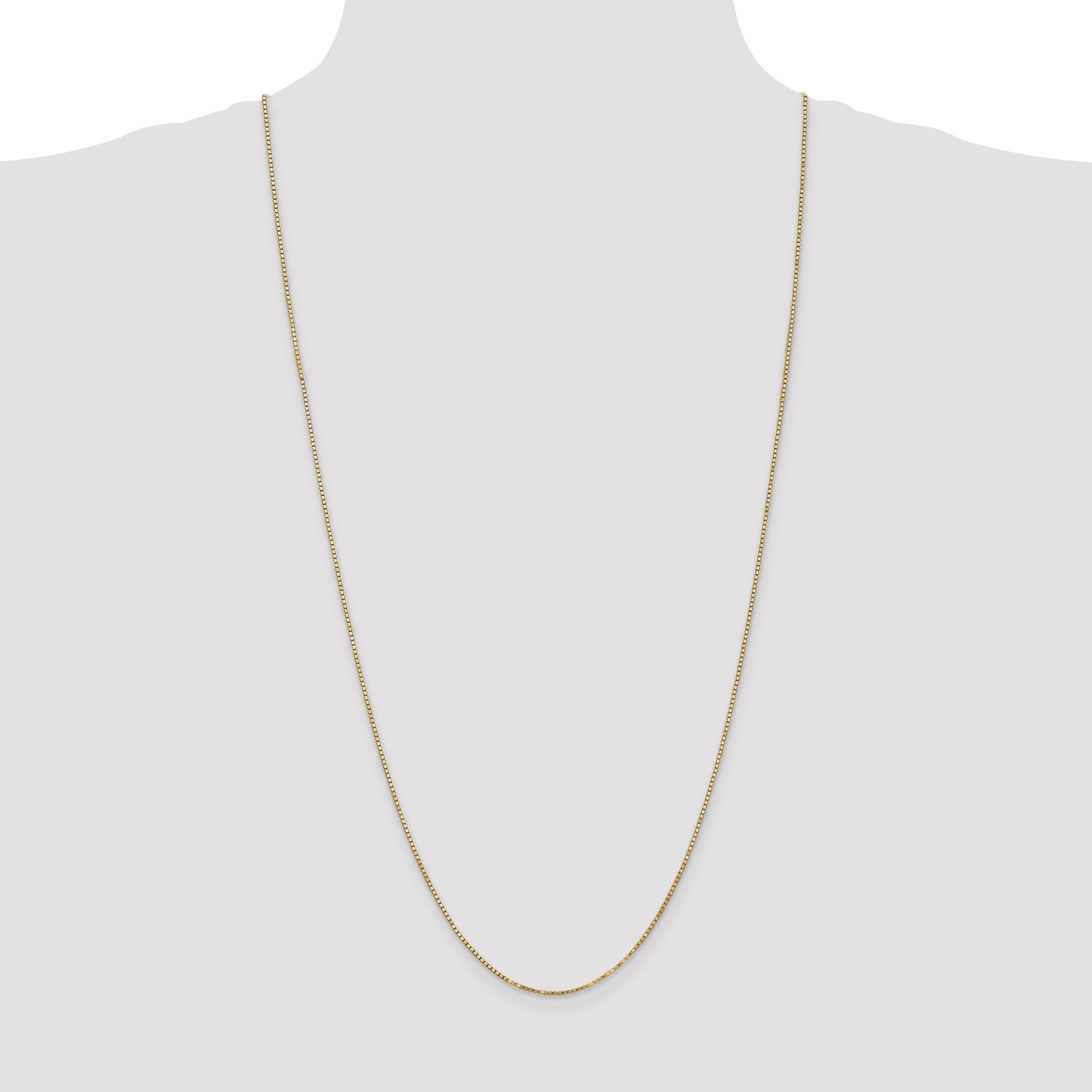 14K 30 inch 1.4mm Box with Lobster Clasp Chain