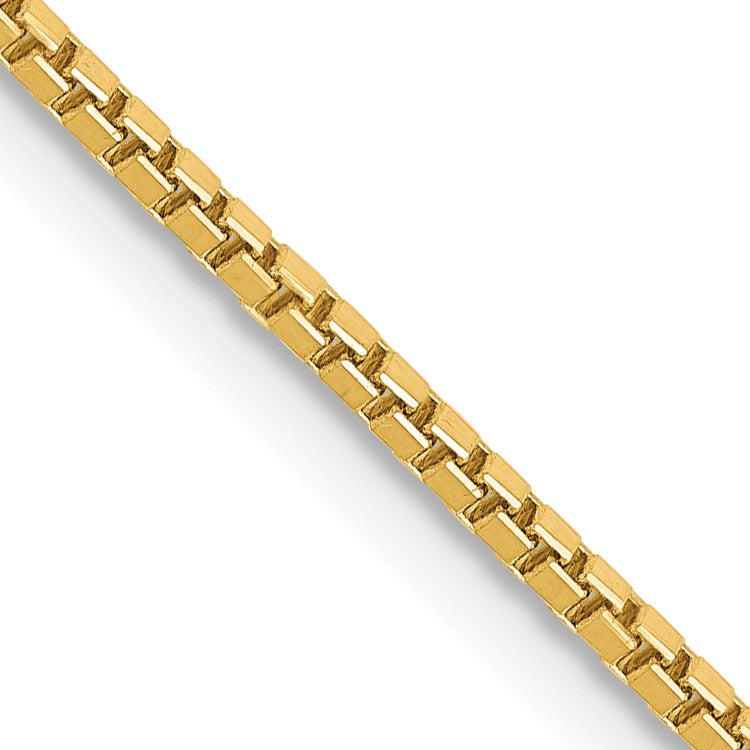 14K 20 inch 1.3mm Box with Lobster Clasp Chain