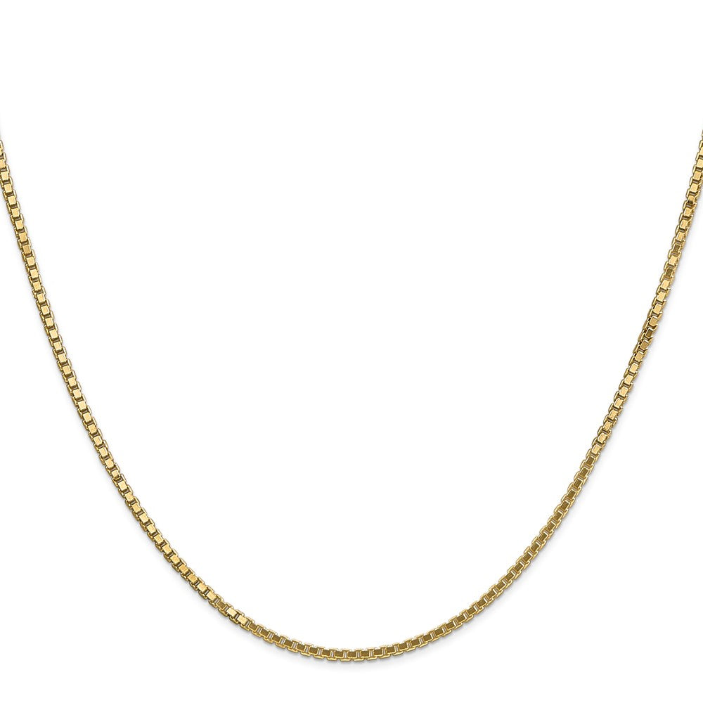 14K 18 inch 1.5mm Box with Lobster Clasp Chain