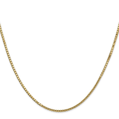 14K 18 inch 1.5mm Box with Lobster Clasp Chain