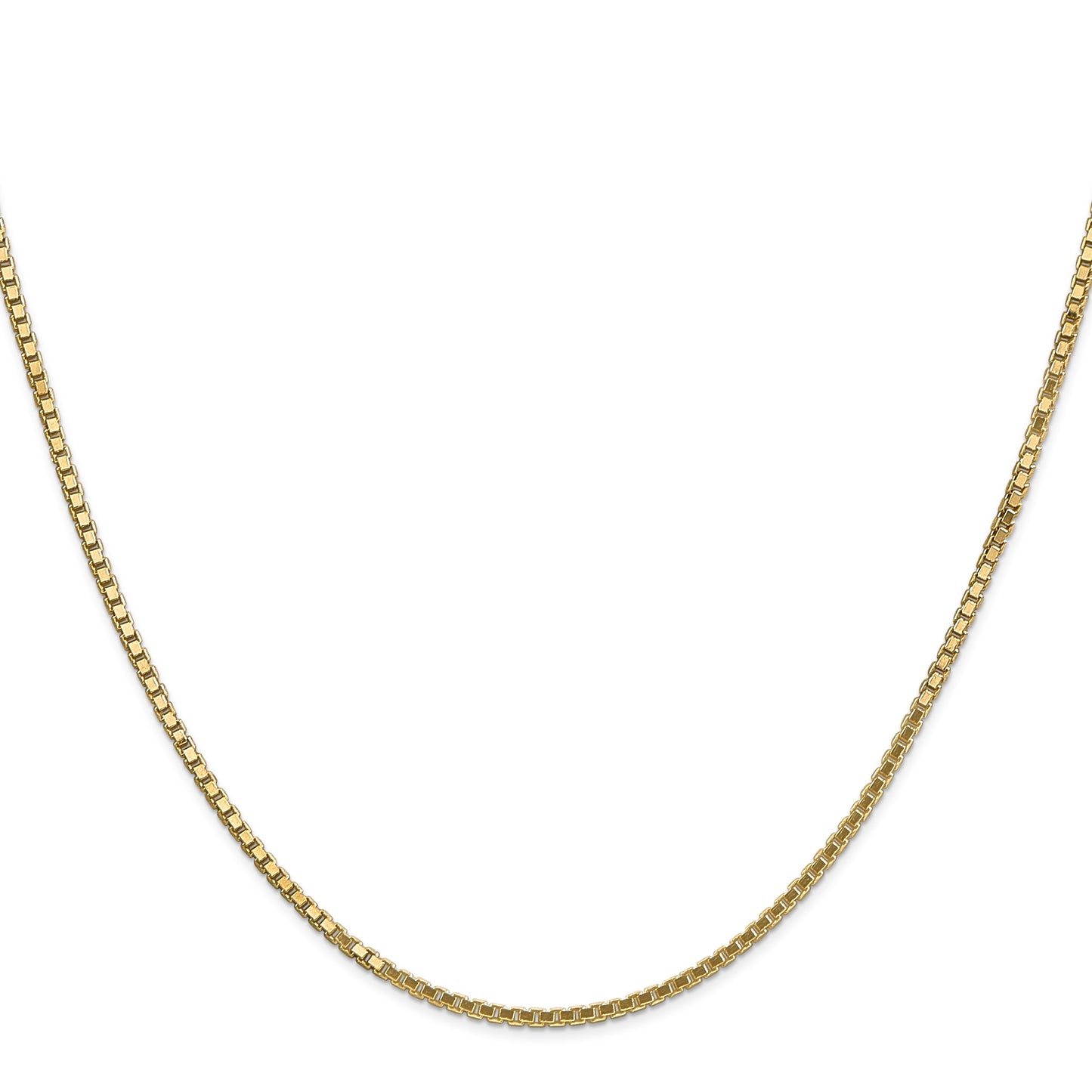14K 30 inch 1.5mm Box with Lobster Clasp Chain