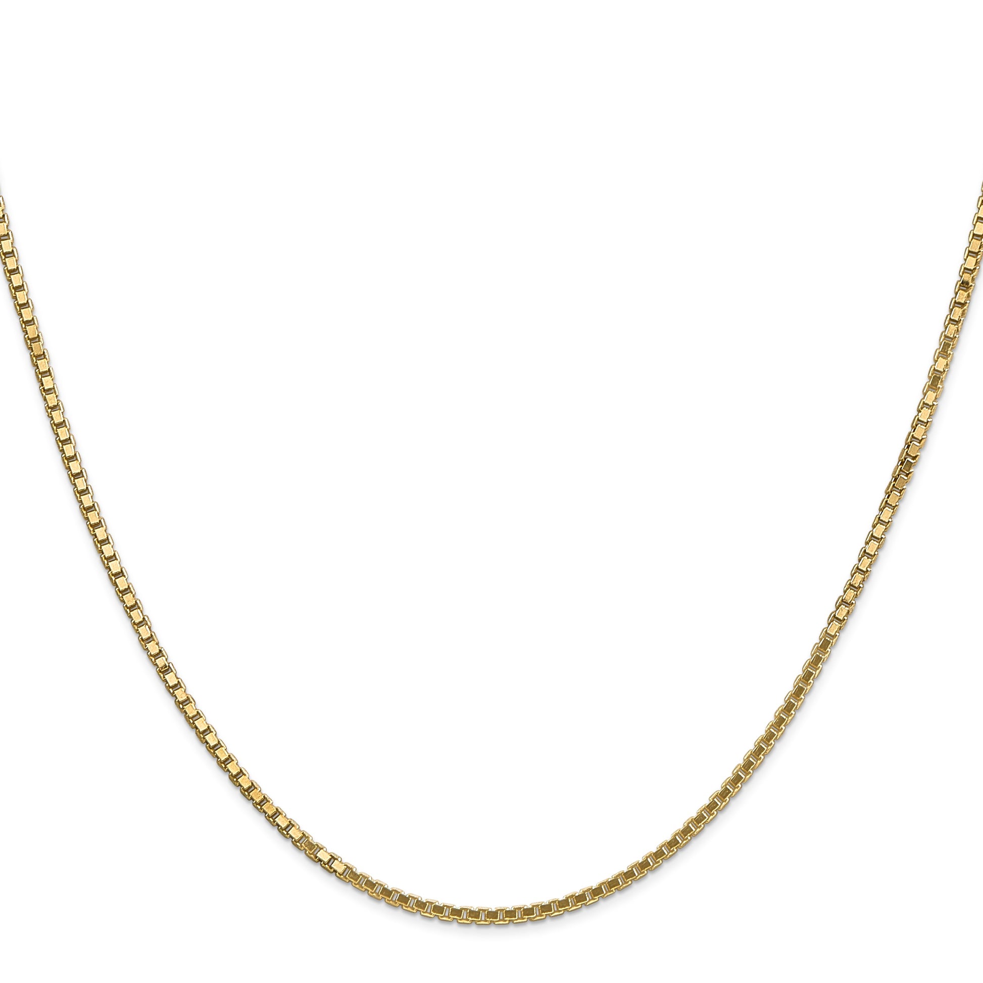 14K 30 inch 1.5mm Box with Lobster Clasp Chain