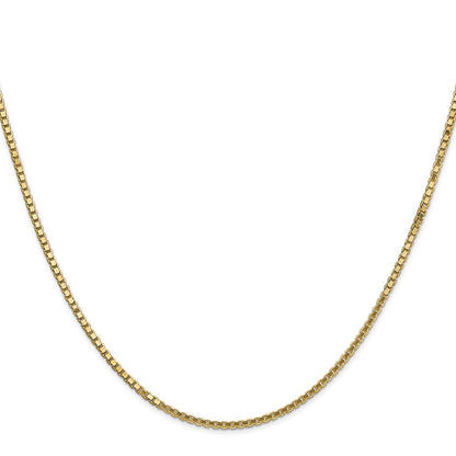 14K 30 inch 1.5mm Box with Lobster Clasp Chain