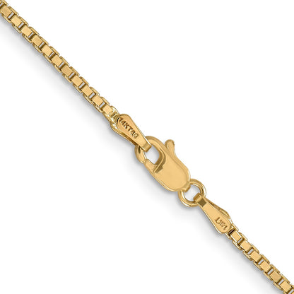14K 30 inch 1.5mm Box with Lobster Clasp Chain