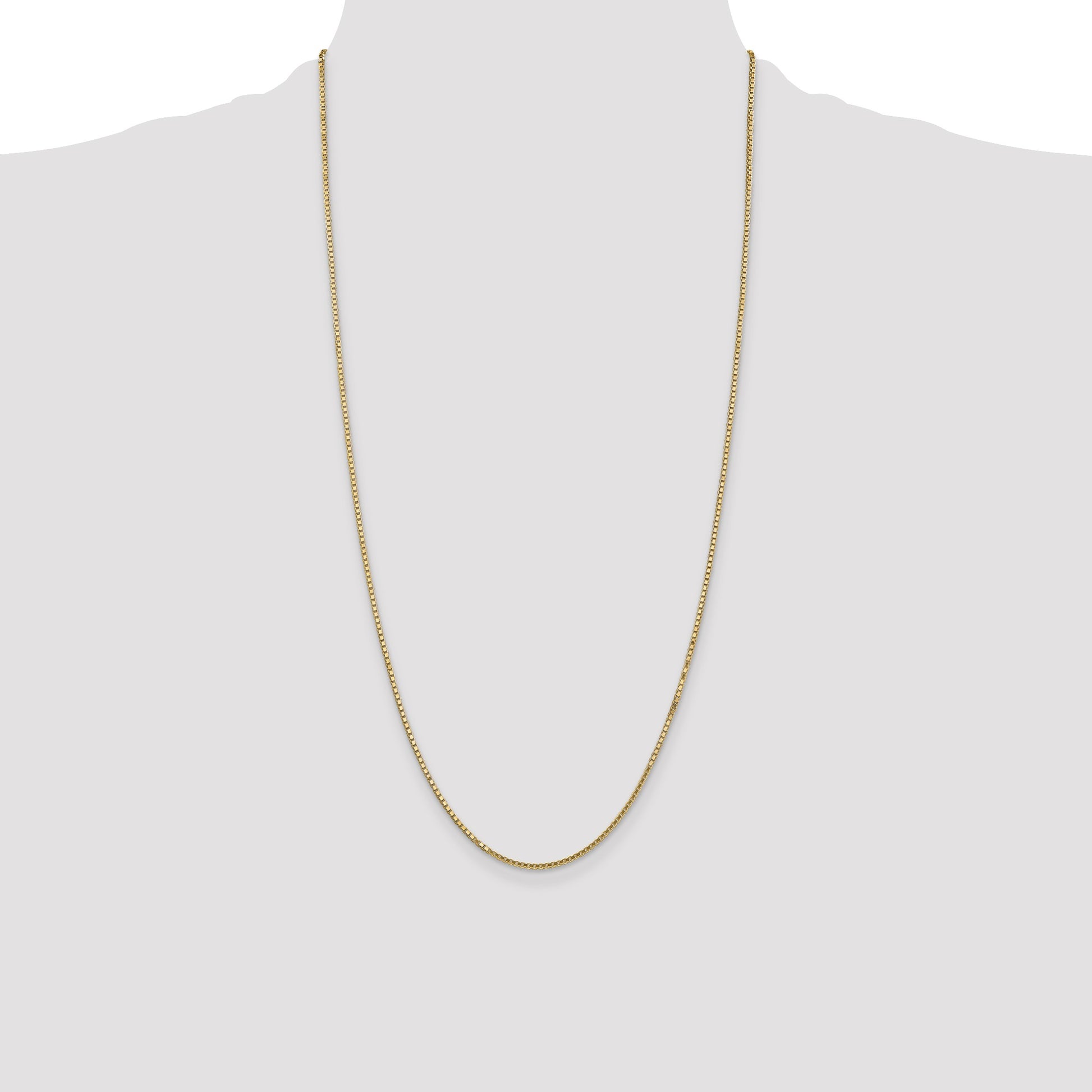 14K 28 inch 1.5mm Box with Lobster Clasp Chain
