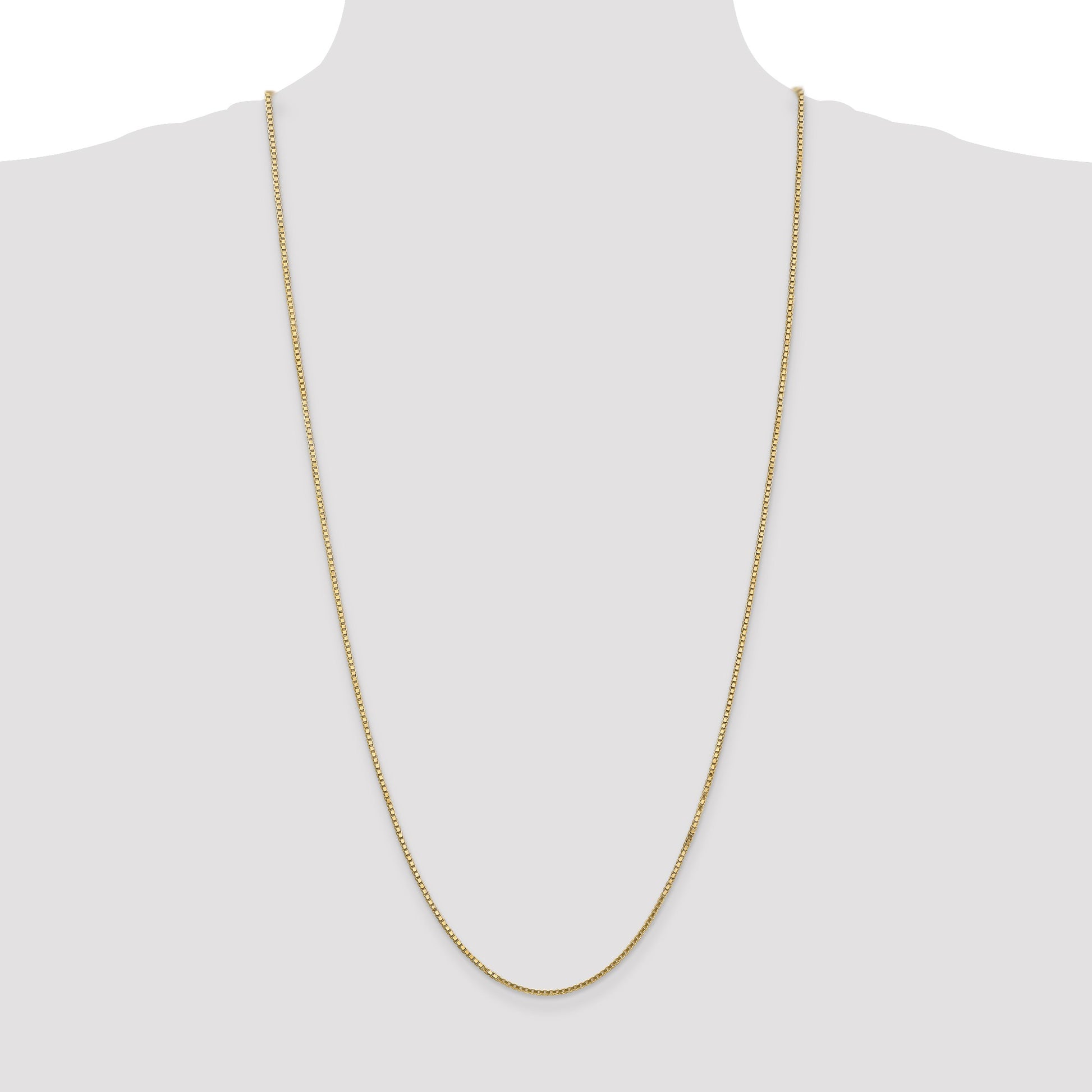 14K 30 inch 1.5mm Box with Lobster Clasp Chain