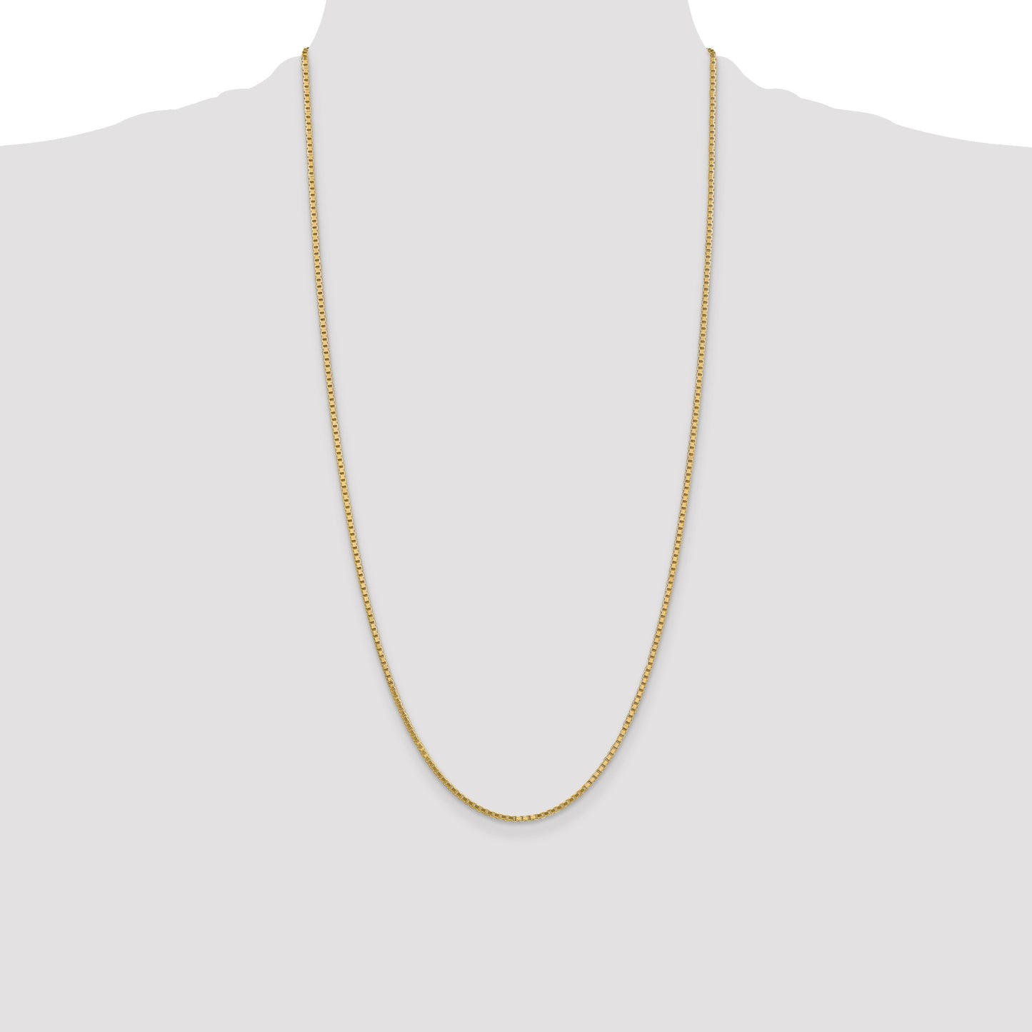 14K 28 inch 1.9mm Box with Lobster Clasp Chain