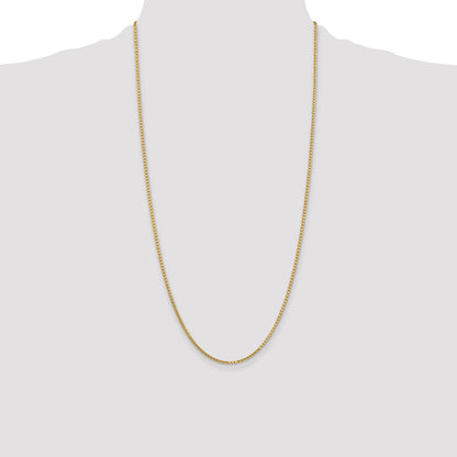 14K 28 inch 1.9mm Box with Lobster Clasp Chain