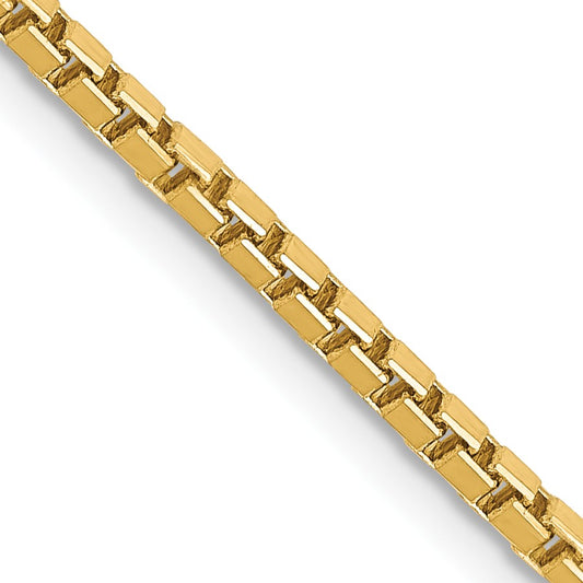 14K 28 inch 1.9mm Box with Lobster Clasp Chain