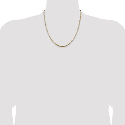 14K 20 inch 2.5mm Box with Lobster Clasp Chain