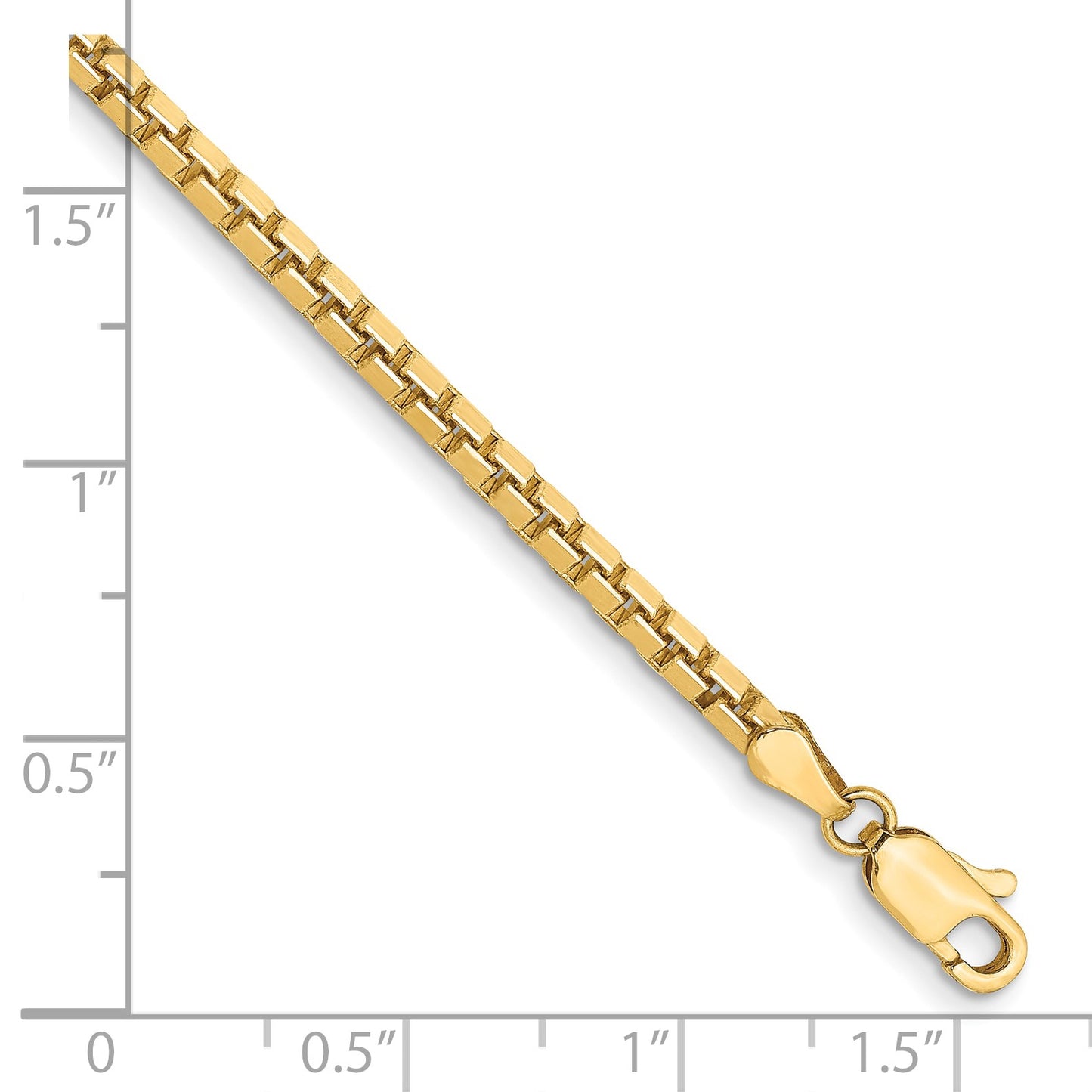 14k 2.5mm Box Chain
