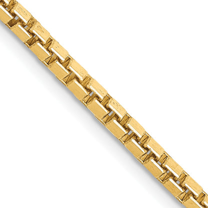 14K 28 inch 2.5mm Box with Lobster Clasp Chain
