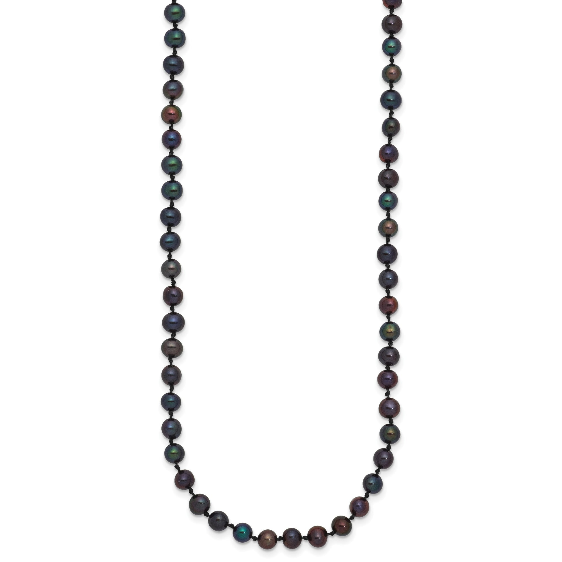 14k 4-5mm Black Near-Round Freshwater Cultured Pearl 18 inch Necklace