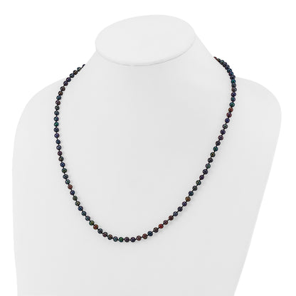 14k 4-5mm Black Near-Round Freshwater Cultured Pearl 20 inch Necklace