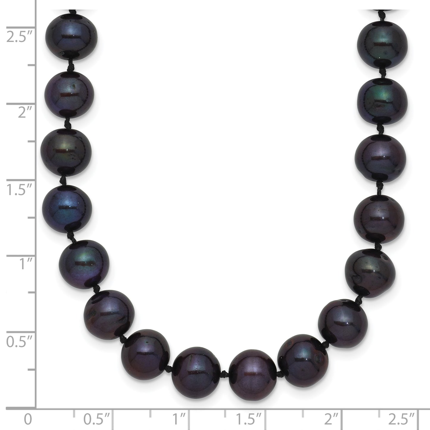 14k 7-8mm Black Near-Round Freshwater Cultured Pearl 20 inch Necklace