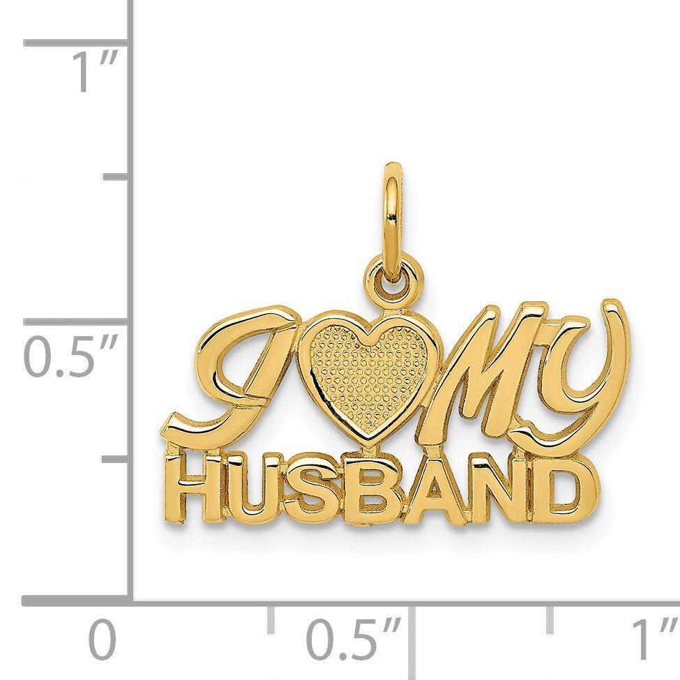 14k I HEART MY HUSBAND Charm