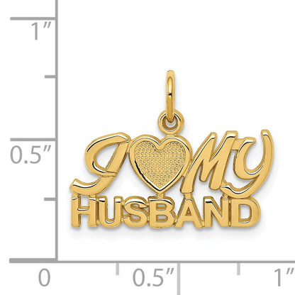 14k I HEART MY HUSBAND Charm