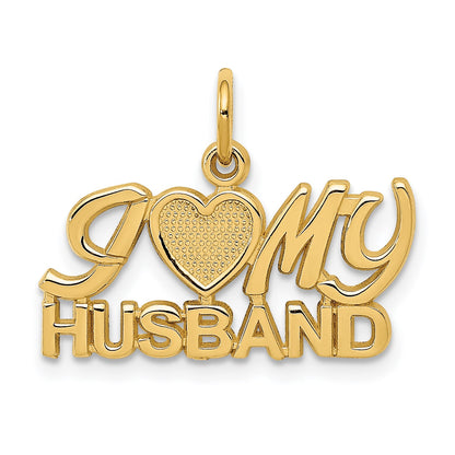 14k I HEART MY HUSBAND Charm