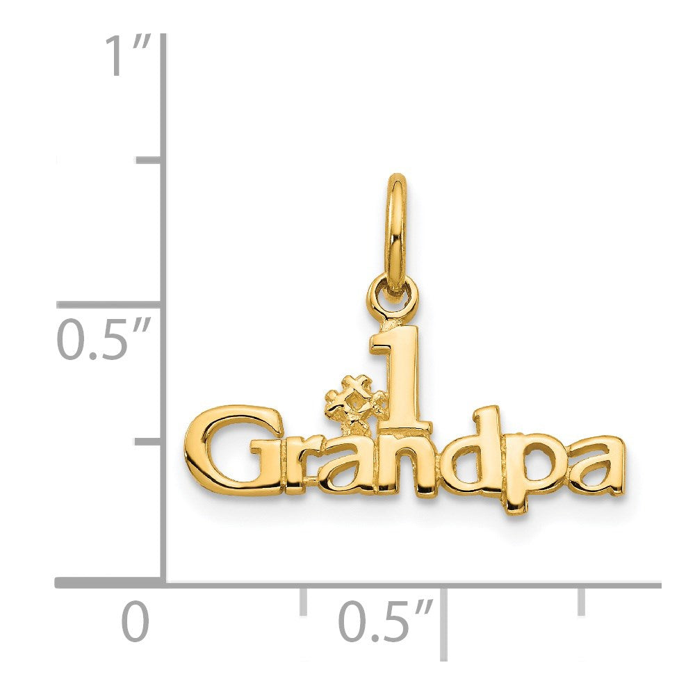 14k #1 GRANDPA Charm