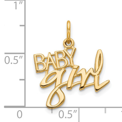 14k BABY GIRL Charm