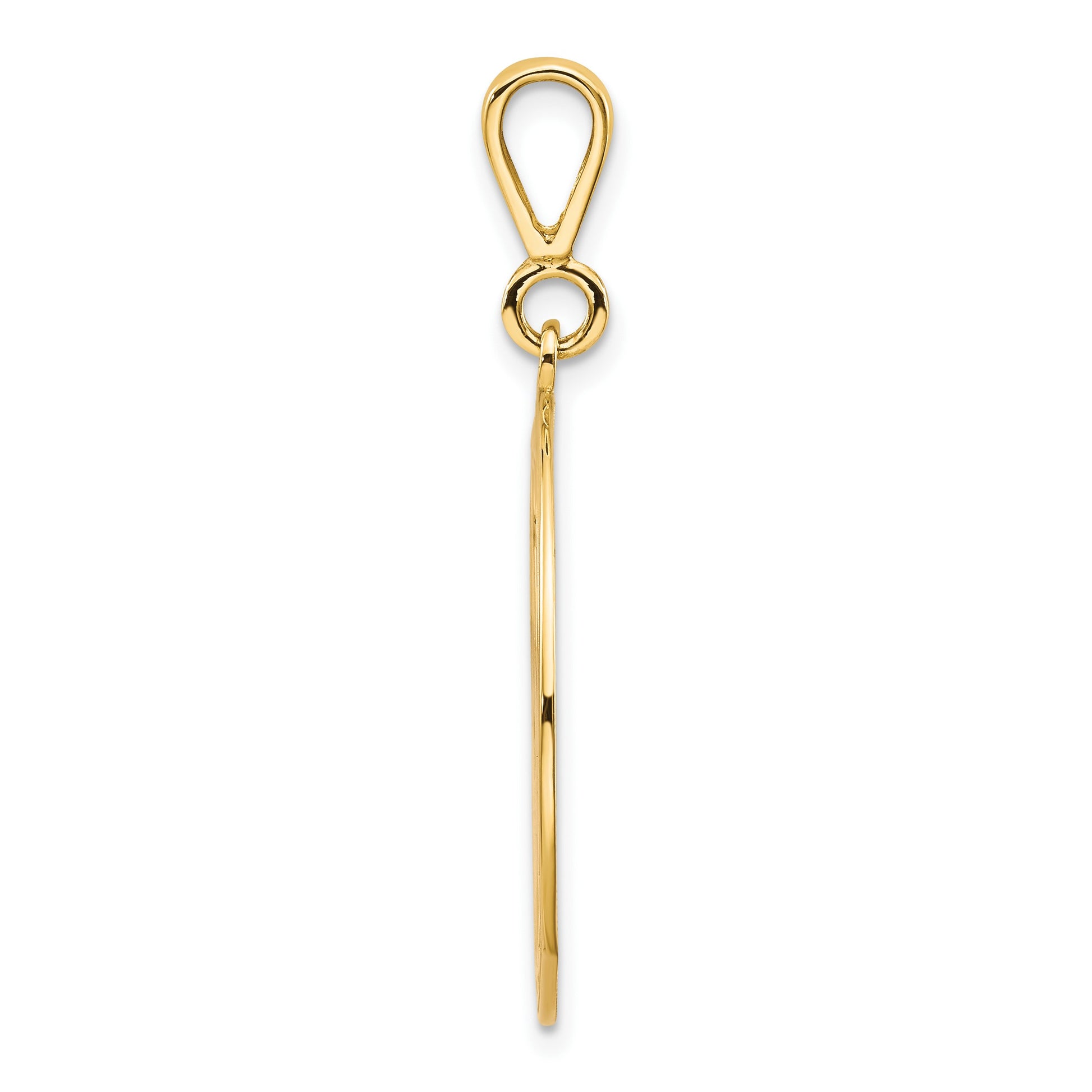 14k Polished and Textured Large Masonic Symbol Pendant