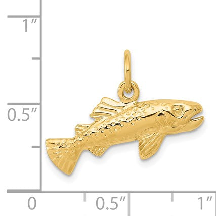 14k Grouper Fish Charm