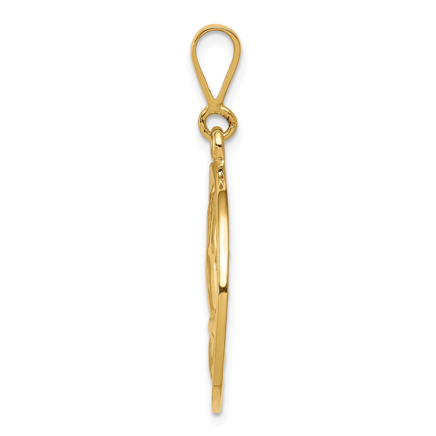14K Reversible Praying Hands and Serenity Prayer Pendant