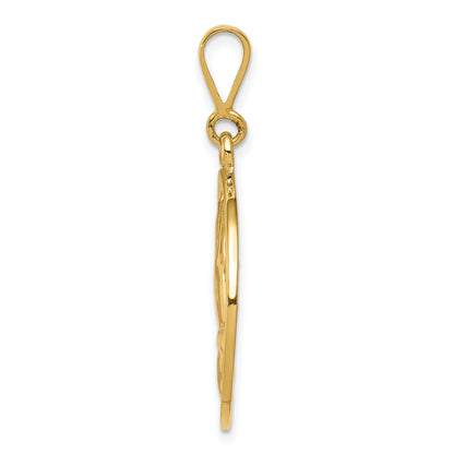 14K Reversible Praying Hands and Serenity Prayer Pendant