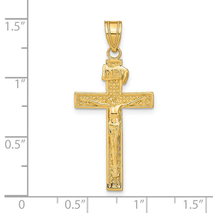 14k INRI Crucifix Pendant