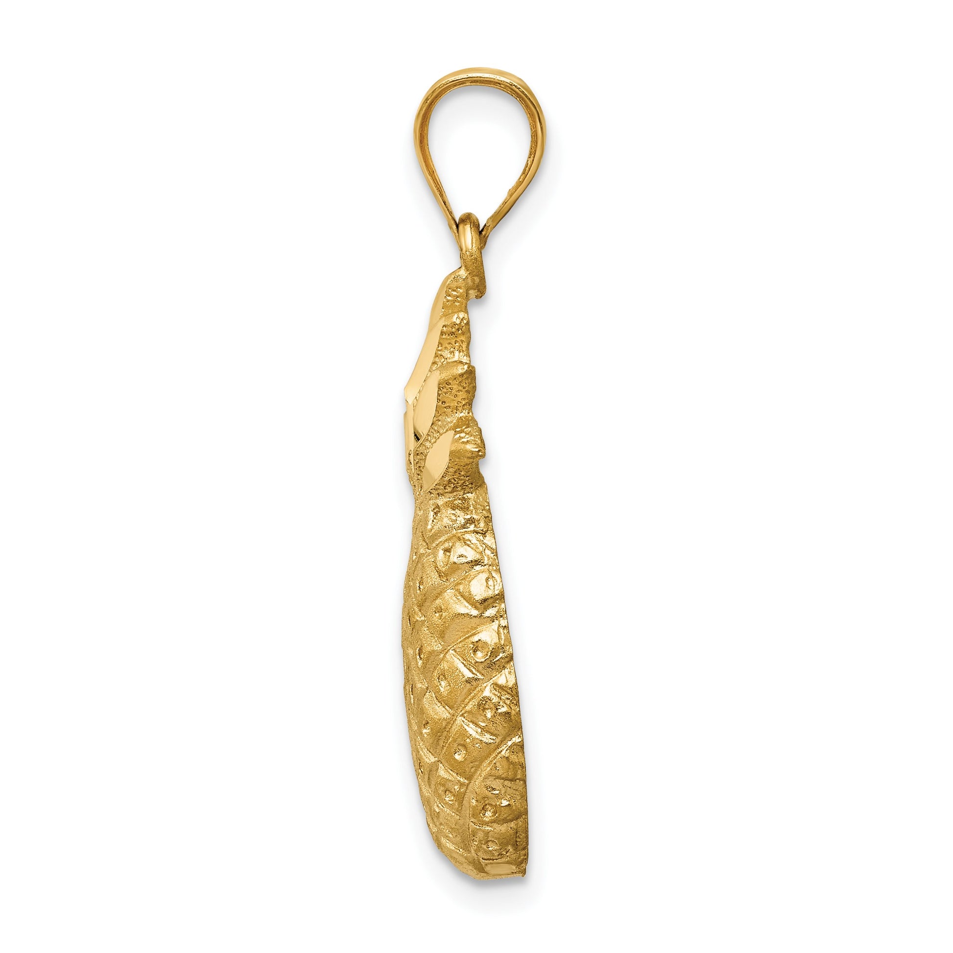 14k Diamond-cut Pineapple Charm